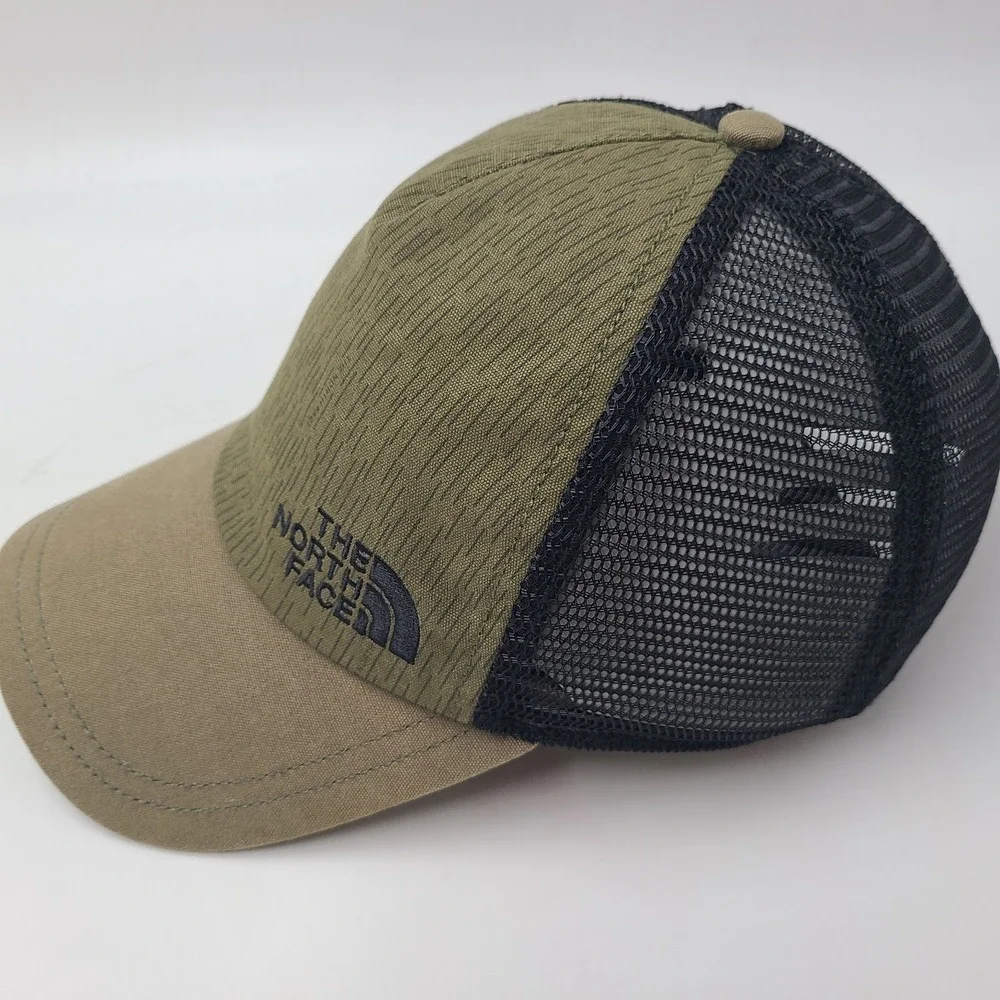 North Face Hat Snapback Trucker Mesh Green Black Men Hike Outdoors Casual Wear‎